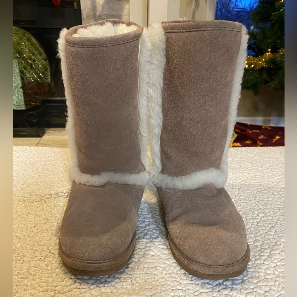Bearpaw fur trimmed boots Kendall Hickory